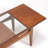 Mid-Century Gplan salontafel in teak met glas