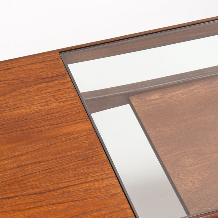 Mid-Century G-Plan teak and glass coffee table