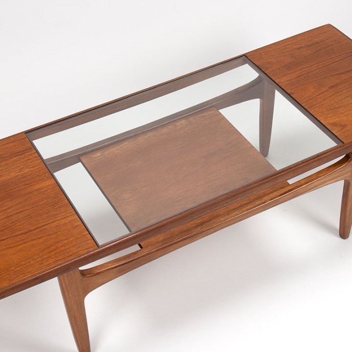 Mid-Century G-Plan teak and glass coffee table