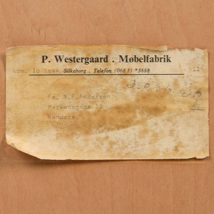 P. Westergaard Møbelfabrik ladekast met 7 lades in teak
