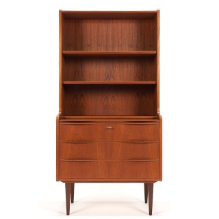 Mid-Century boekenkast/ secretaire meubel uit Denemarken in teak