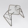 Small model 1950s vintage plant stand with a glass top