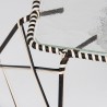 Small model 1950s vintage plant stand with a glass top