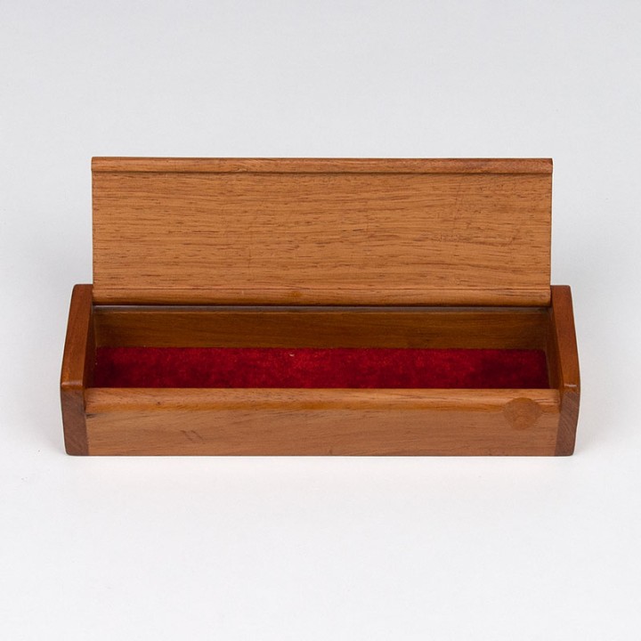 Vintage teak pen tray/ box