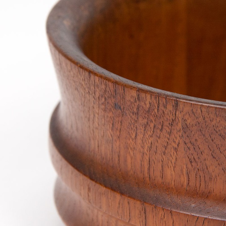 Mid-Century Deense serveerschaal rond model in teak