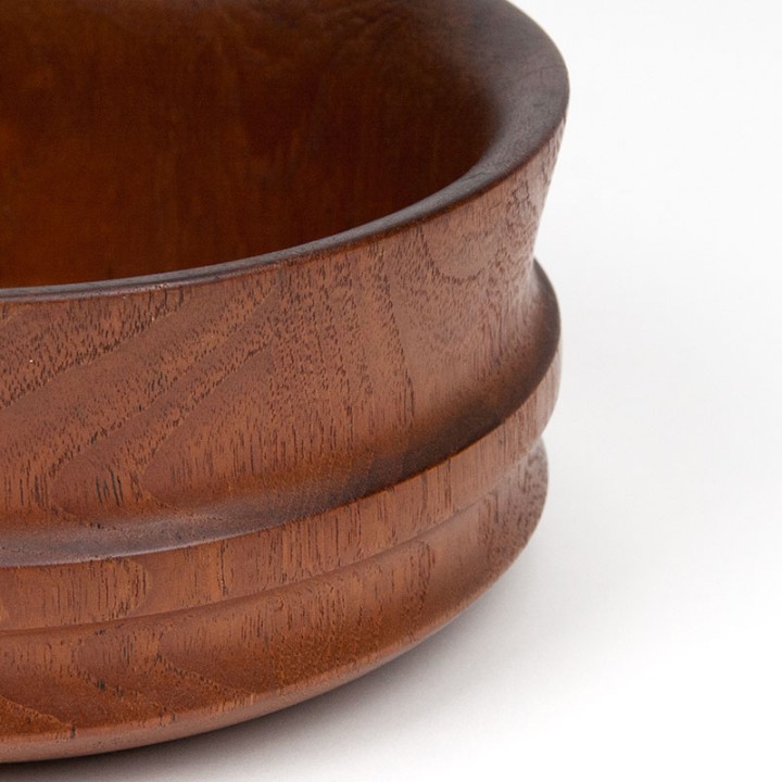 Mid-Century Deense serveerschaal rond model in teak