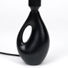 Danish Mid-Century black ceramic table lamp