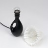 Danish Mid-Century black ceramic table lamp