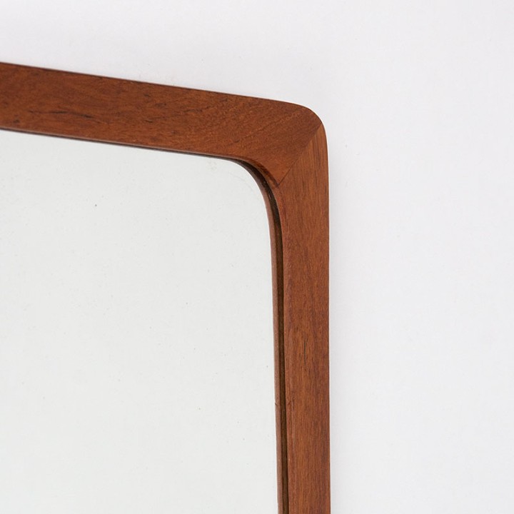 Mid-Century Deense spiegel met open vakje in teak