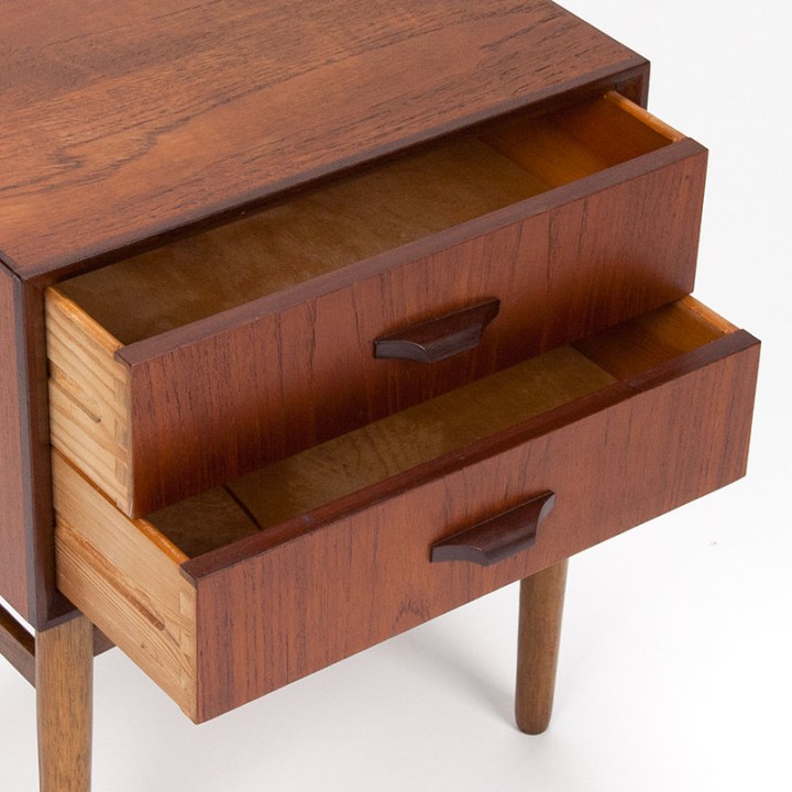 Small Mid-Century Danish cabinet in teak on an oak base