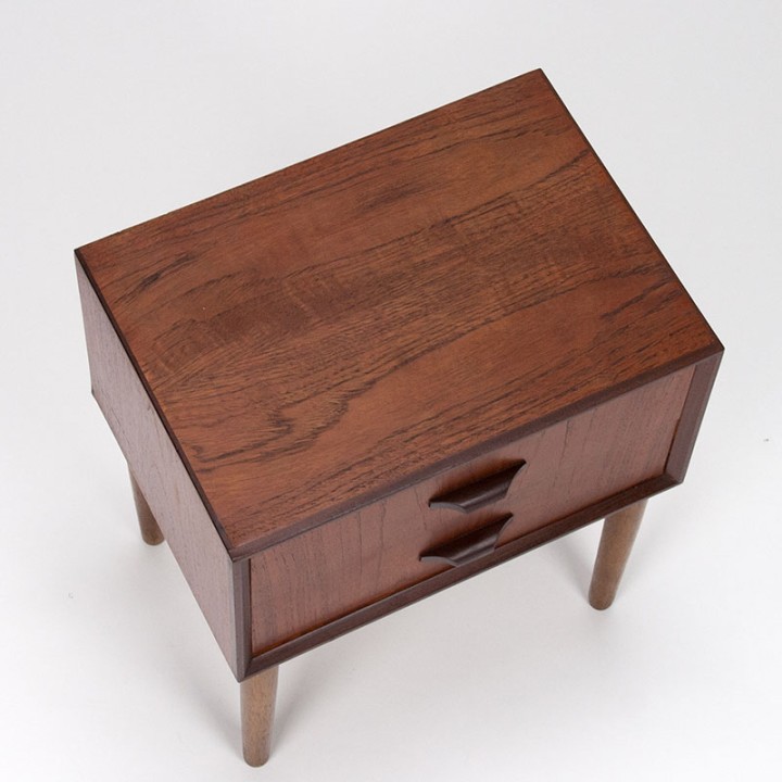Small Mid-Century Danish cabinet in teak on an oak base