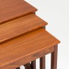 Deense teakhouten set van 3 Mid-Century nesttafels