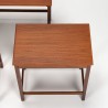 Deense teakhouten set van 3 Mid-Century nesttafels