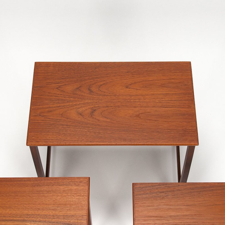 Danish teak set of 3 Mid-Century nesting tables