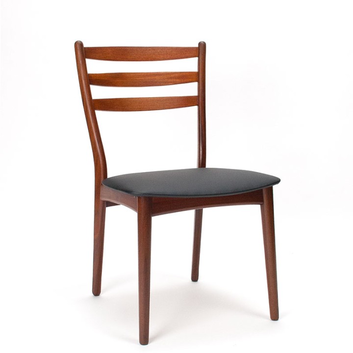 Teakhouten set Mid-Century stoelen met hoge rugleuning