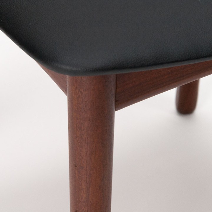 Teakhouten set Mid-Century stoelen met hoge rugleuning
