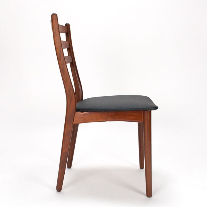 Teakhouten set Mid-Century stoelen met hoge rugleuning