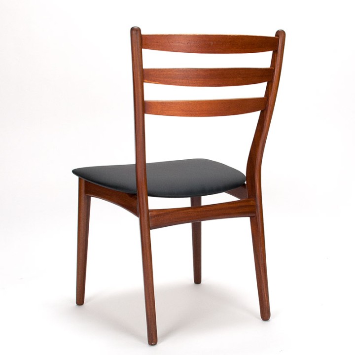 Teakhouten set Mid-Century stoelen met hoge rugleuning