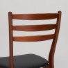 Teakhouten set Mid-Century stoelen met hoge rugleuning