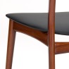 Teakhouten set Mid-Century stoelen met hoge rugleuning