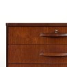 Mid-Century teakhouten ladekast met 4 ruime lades