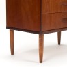 Mid-Century teakhouten ladekast met 4 ruime lades