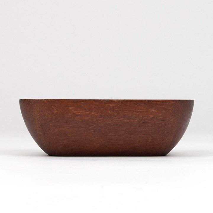 Small rectangular teak bowl