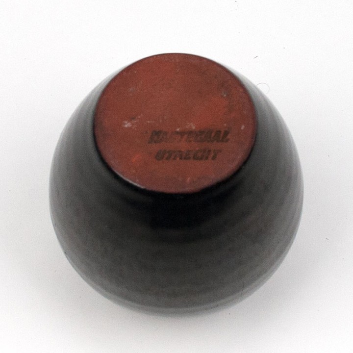 Zwart glanzend Nagtegaal Utrecht vintage vaasje