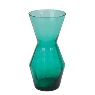 Groen glazen vintage vaasje