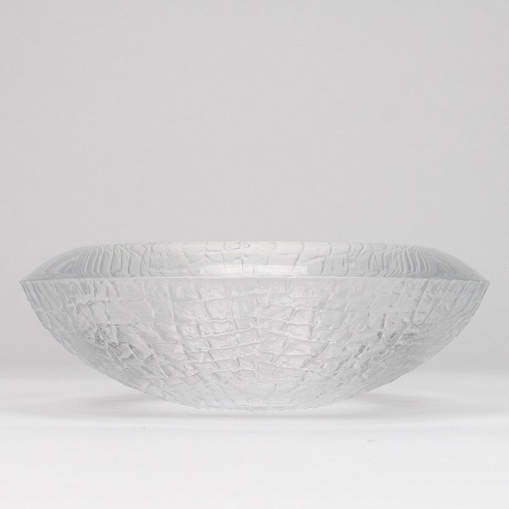 Lars Hellsten Mid-Century glazen schaal voor Orrefors