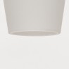 Mid-century opaline glass pendant lamp with black metal detail