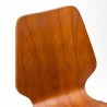 Danish vintage school chair in teak and chrome