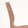 Danish vintage school chair in teak and chrome