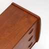 Teakhouten vintage Deense ladekast met ronde vorm