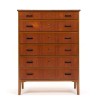 Deense vintage ladekast met 6 lades met slotjes