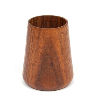 Klein/ mini teakhouten vintage houdertje