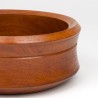 Large thick-walled vintage teak bowl
