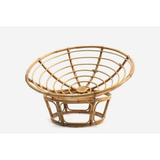 Grote rotan stoel uit de jaren 70 - Retro Studio