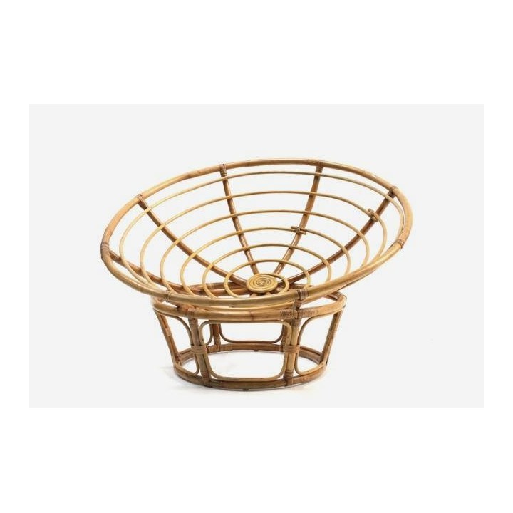 Grote rotan stoel uit de jaren 70 - Retro Studio