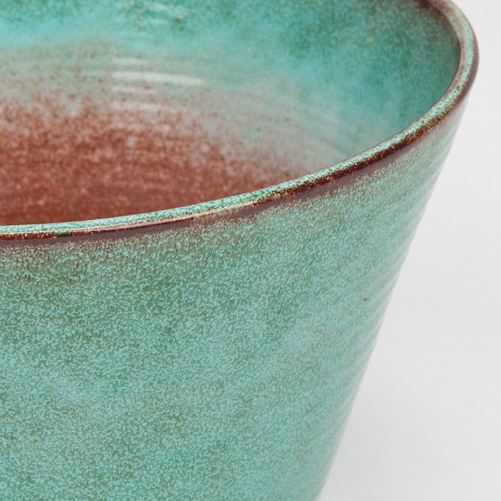 Large vintage green Westraven Utrecht flower pot