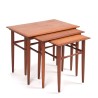 Set Deense Mid-Century nesttafels in teak