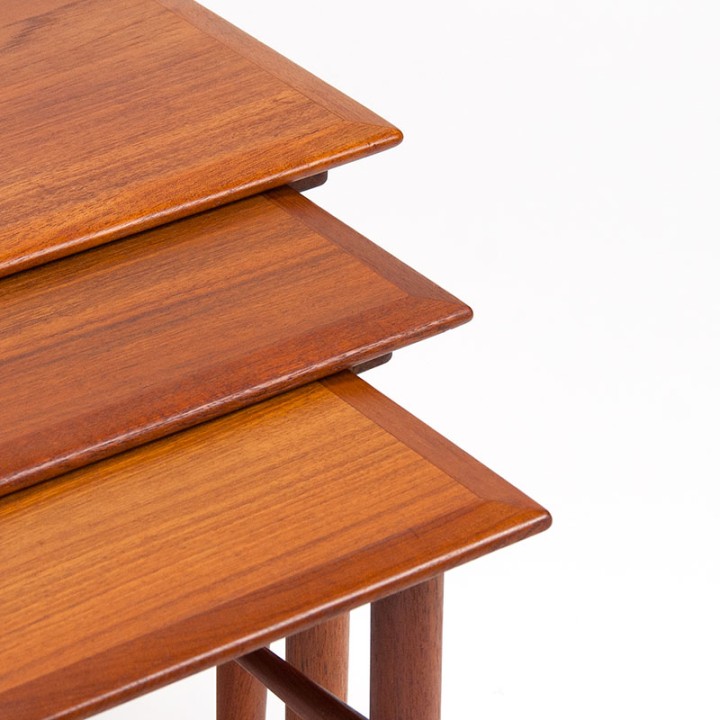 Set of Danish Mid-Century nesting tables in teak
