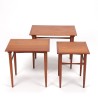 Set Deense Mid-Century nesttafels in teak