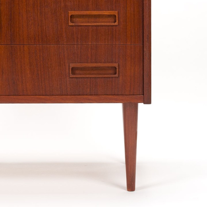 Deense P. Westergaard teakhouten Mid-Century ladekast