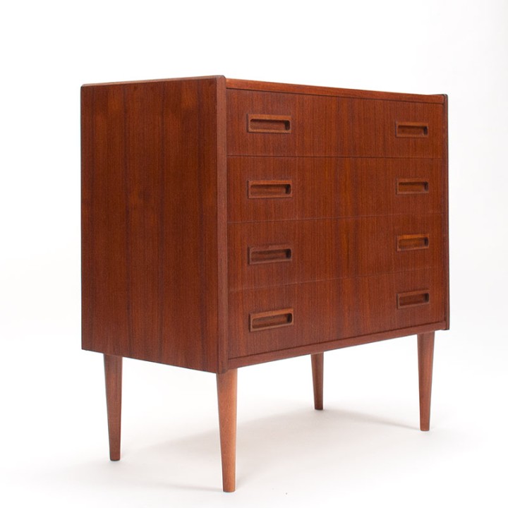 Deense P. Westergaard teakhouten Mid-Century ladekast