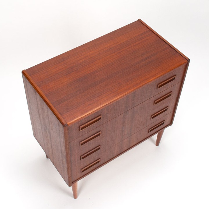 Deense P. Westergaard teakhouten Mid-Century ladekast