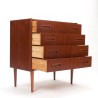 Deense P. Westergaard teakhouten Mid-Century ladekast