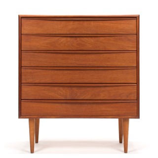 Mid-Century Deense ladekast met lange handgreep