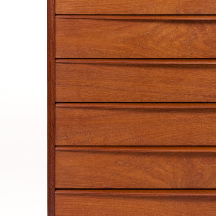Mid-century Danish chest of drawers with long handle