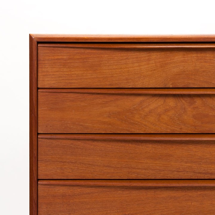Mid-century Danish chest of drawers with long handle